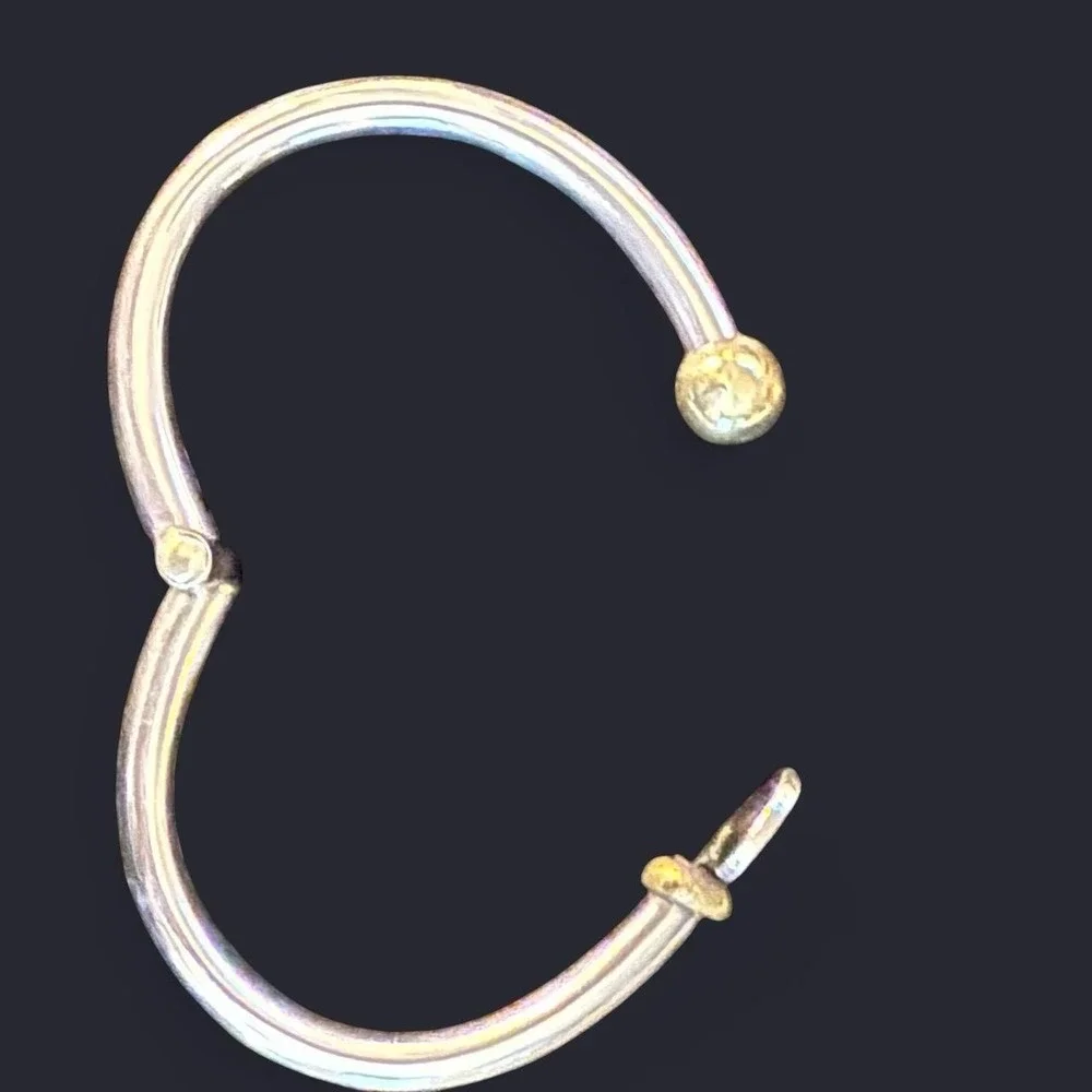 925 Sterling Silver Hinged Bangle Bracelet Golf Club 7.5